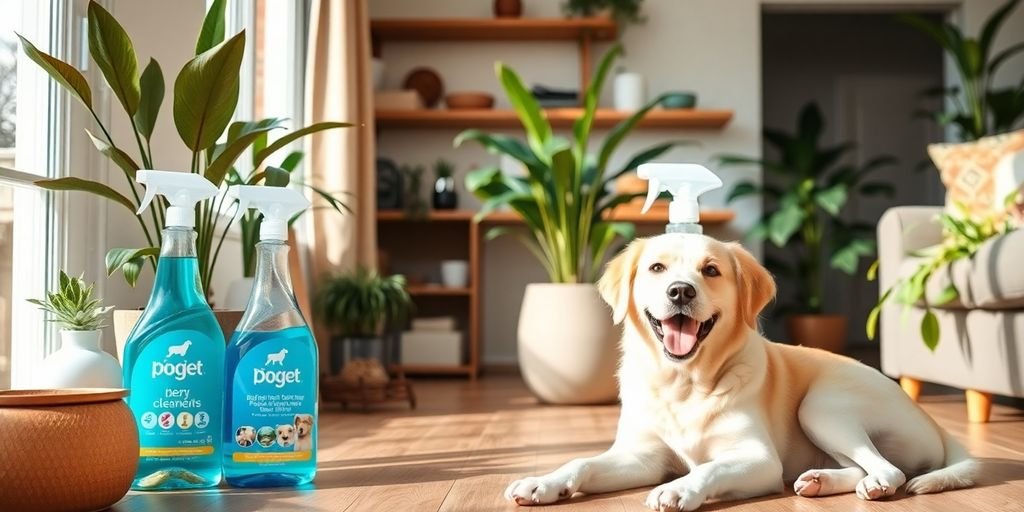 A pet-friendly living room with a dog relaxing.